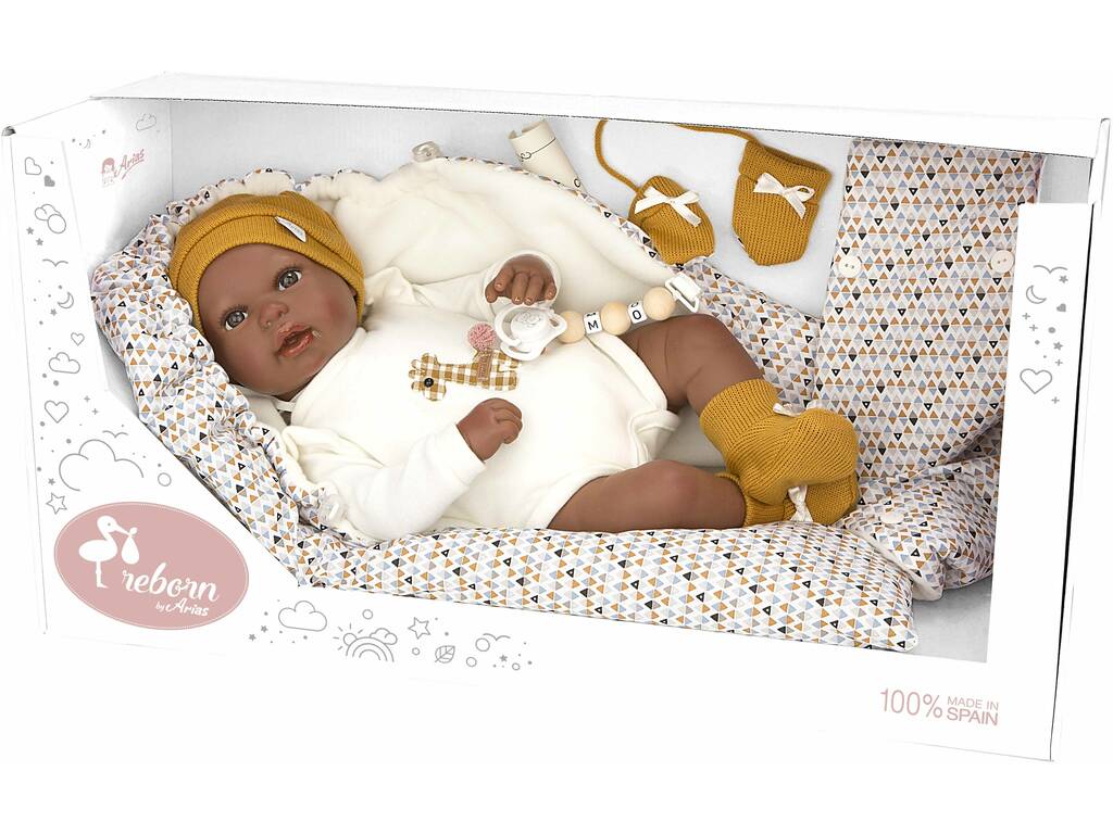 Reborn-Babypuppe 45 cm. Raphael mit Tragetasche Arias 98120