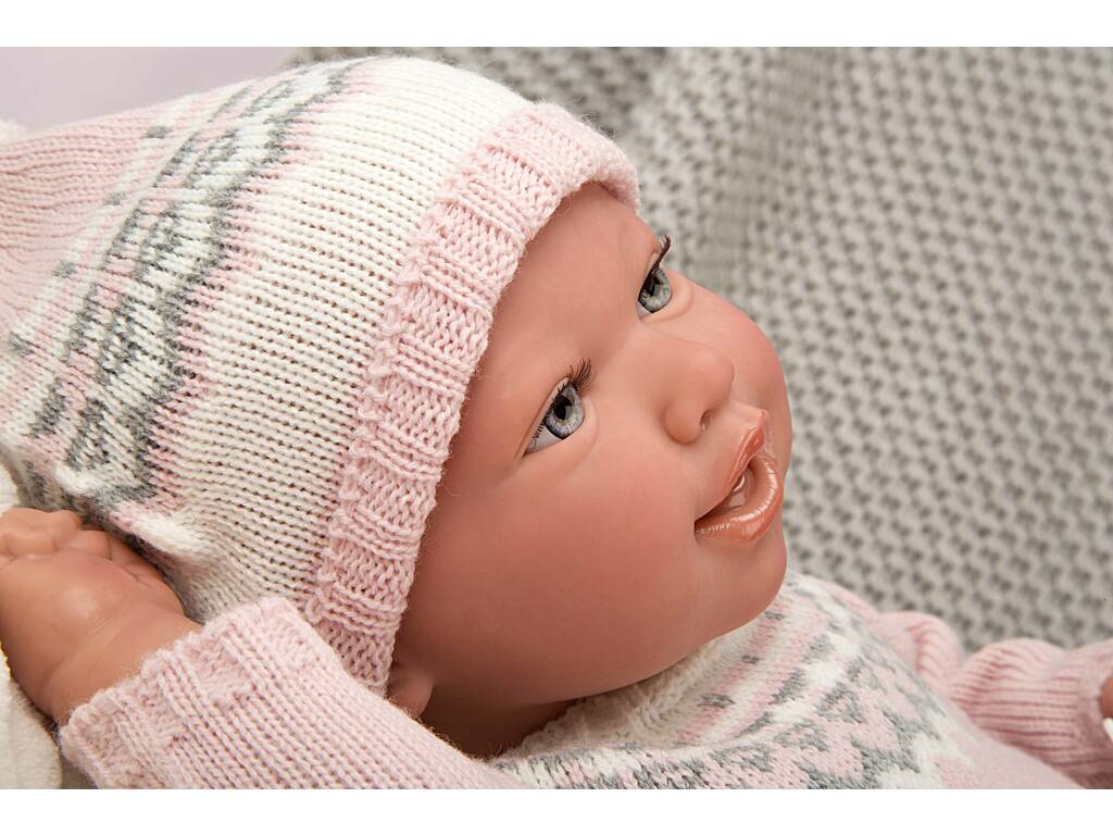 Bambola Reborn 45 cm. Anais con coperta e peluche Arias 98152