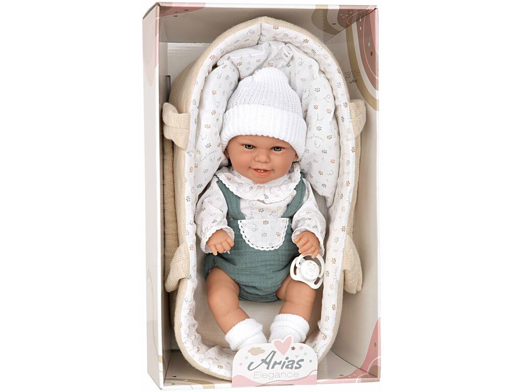 Elegance Babyto Puppe grün 33 cm. mit Tragetasche von Arias 60730