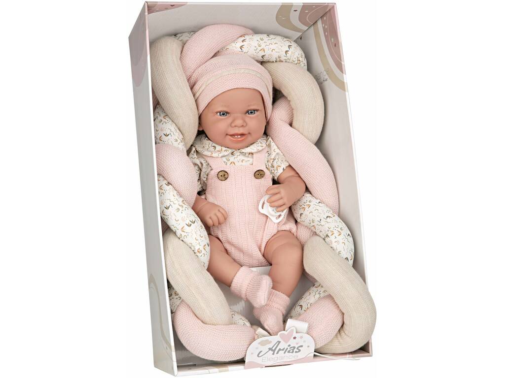 Muñeca Bebé Elegance Zoe Rosa 42 cm. con Cojín Arias 65373