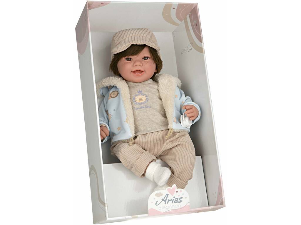 Boneco Bebé Elegance Zoe de 45 cm com Sons Arias 65369