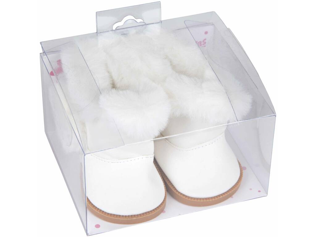 Set Botas Blancas con Pelo para Muñeca 40 cm. Arias 6384