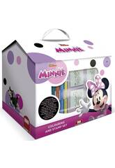 Minnie Caja con Forma de Casa con 7 Sellos y 7 Rotuladores de Multiprint 9866