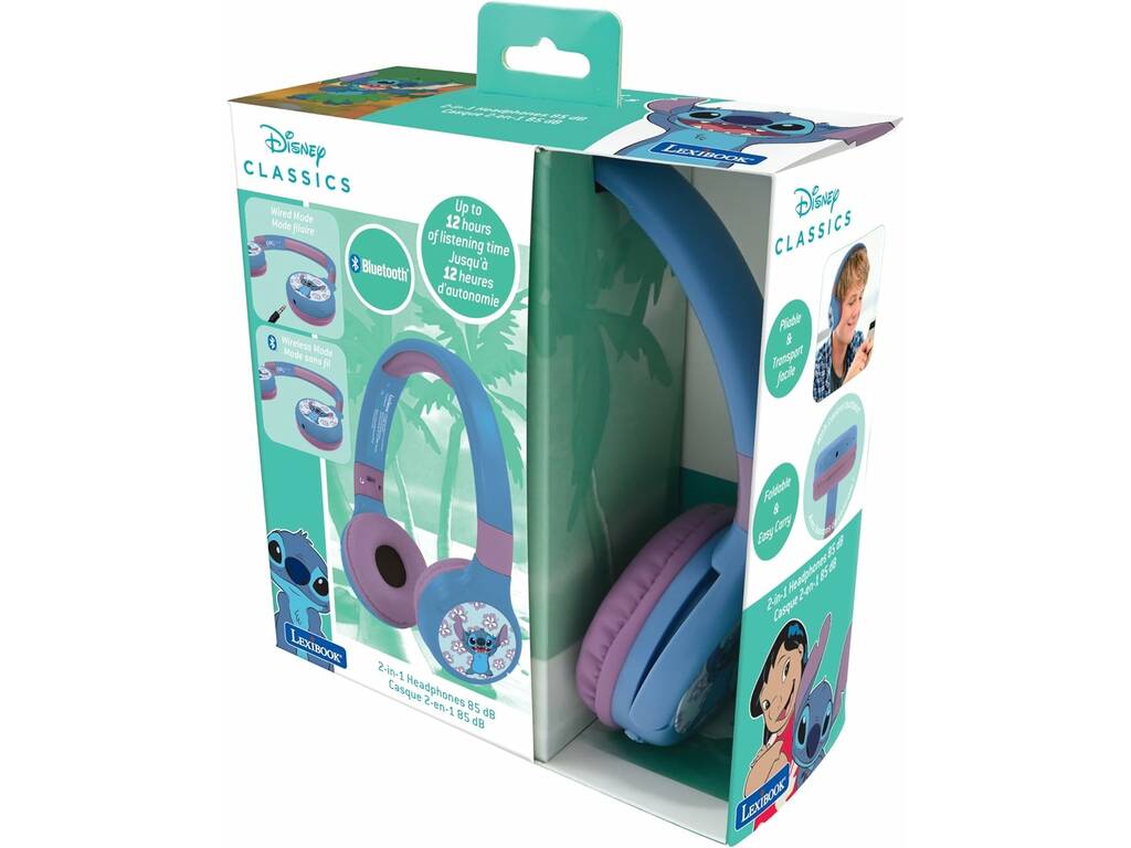 Casque pliable 2 en 1 Disney Classics Stitch Lexibook HPBT010D