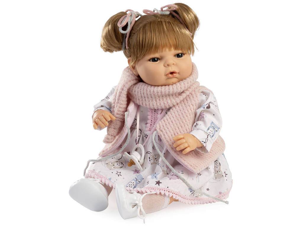 Muñeca María Llorona 42 cm. Chaqueta y Bufanda Rosa de Berbesa 4320