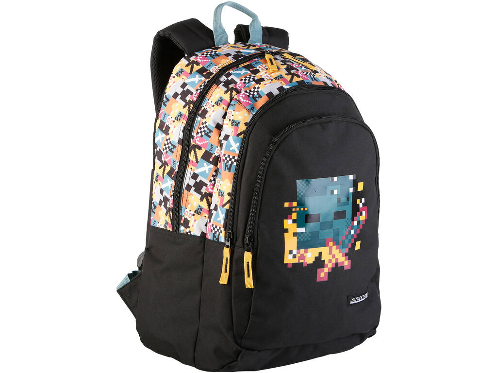 Minecraft pixel primaire sac à dos double compartiment adaptable au chariot Toybags T434-961