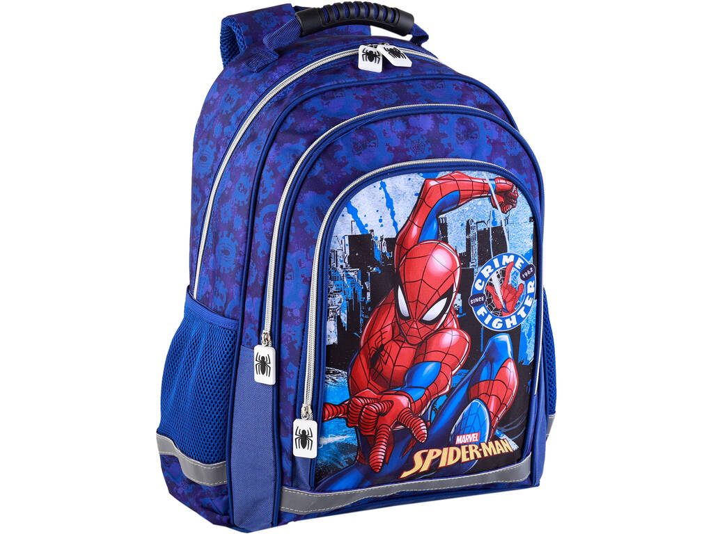 Spiderman Mochila Doble Compartimento Adaptable a Carro de Toybags T434-132