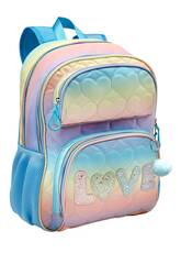 Sac  dos  double compartiment Blin Blin Love avec accessoire Pom-Pom par Toybags T434-1027