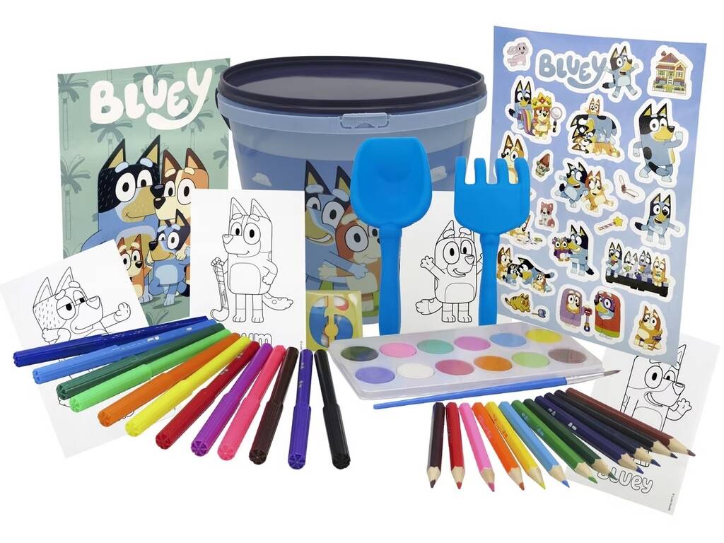 Bluey Set Balde de Atividades 46 Peças CYP GS-460-BY