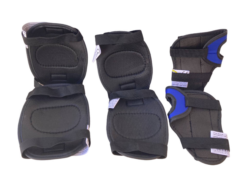 Set de Protections Multisport Enfants Taille S avec Coudières, Genouillères et Poignets Bleu