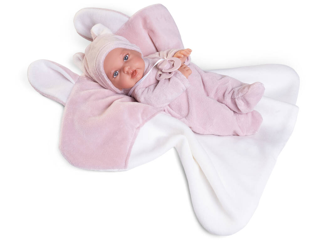 Petit Blandito Baby Doll 27 cm avec couverture Antonio Juan 12439