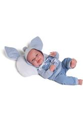 Baby Clar Baby Doll 33 cm avec coussin Petites oreilles Antonio Juan 60147