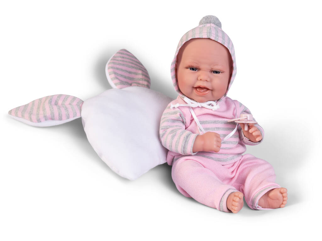 Muñeca Bebé Baby Clara de 33 cm con Cojín Orejitas Antonio Juan 60148