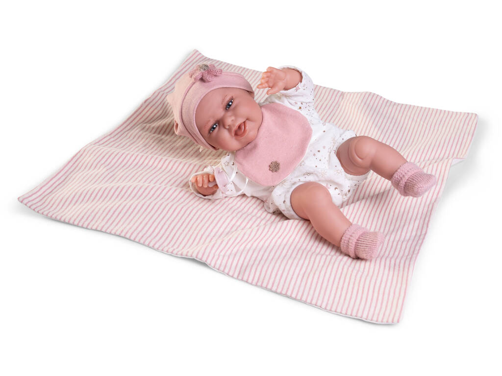 Boneca Bebé Baby Clara Posturitas de 34 cm com Manta Antonio Juan 70362