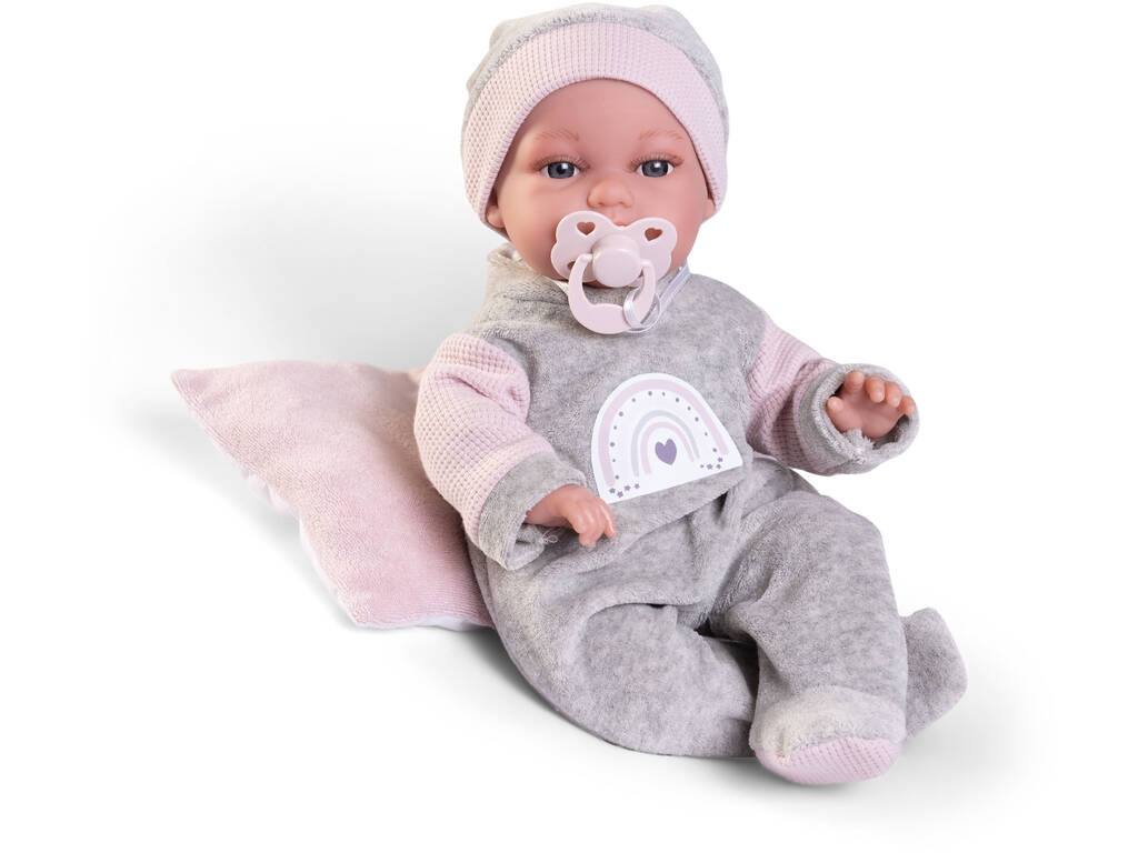 Bambola Bebè Baby Toneta Posture da 34 cm con Cuscino Antonio Juan 70363