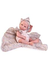 Baby Puppe Sweet Reborn Luca 42 cm mit Blumen-Decke Antonio Juan 80325