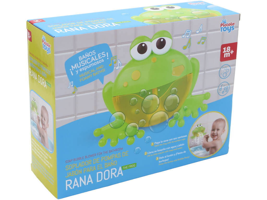 Souffleur de bulles de savon pour la salle de bain Dora Frog avec musique