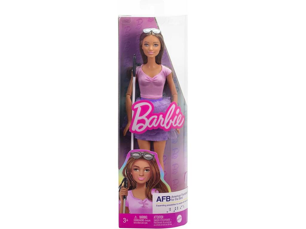 Barbie Fashionista Muñeca Falda Violeta con Volantes