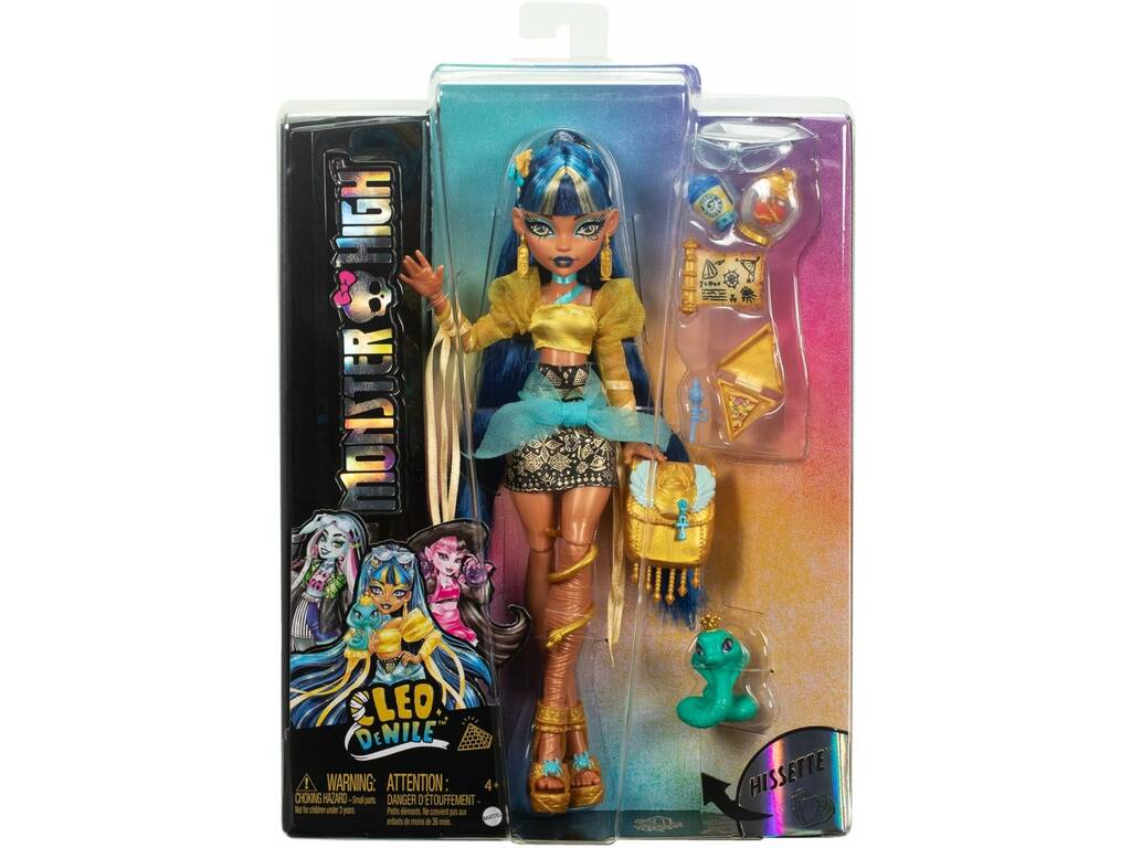 Monster High Boneca Cleo De Nile com Hissette Mattel HXH74