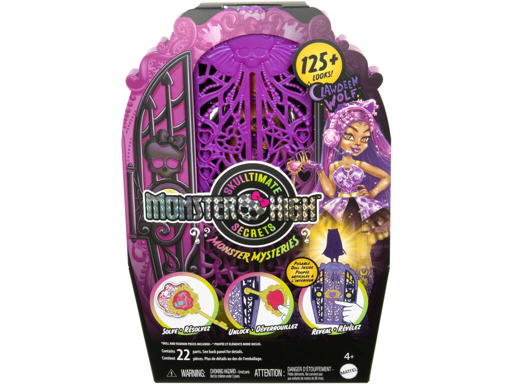 Monster High Skulltimate Secrets Boneca Clawdeen Wolf com Guarda-Roupa Mattel HXH85