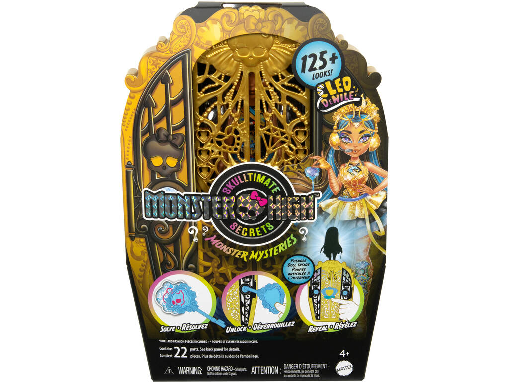 Monster High Skulltimate Secrets Muñeca Cleo De Nile con Armario Mattel HXH86