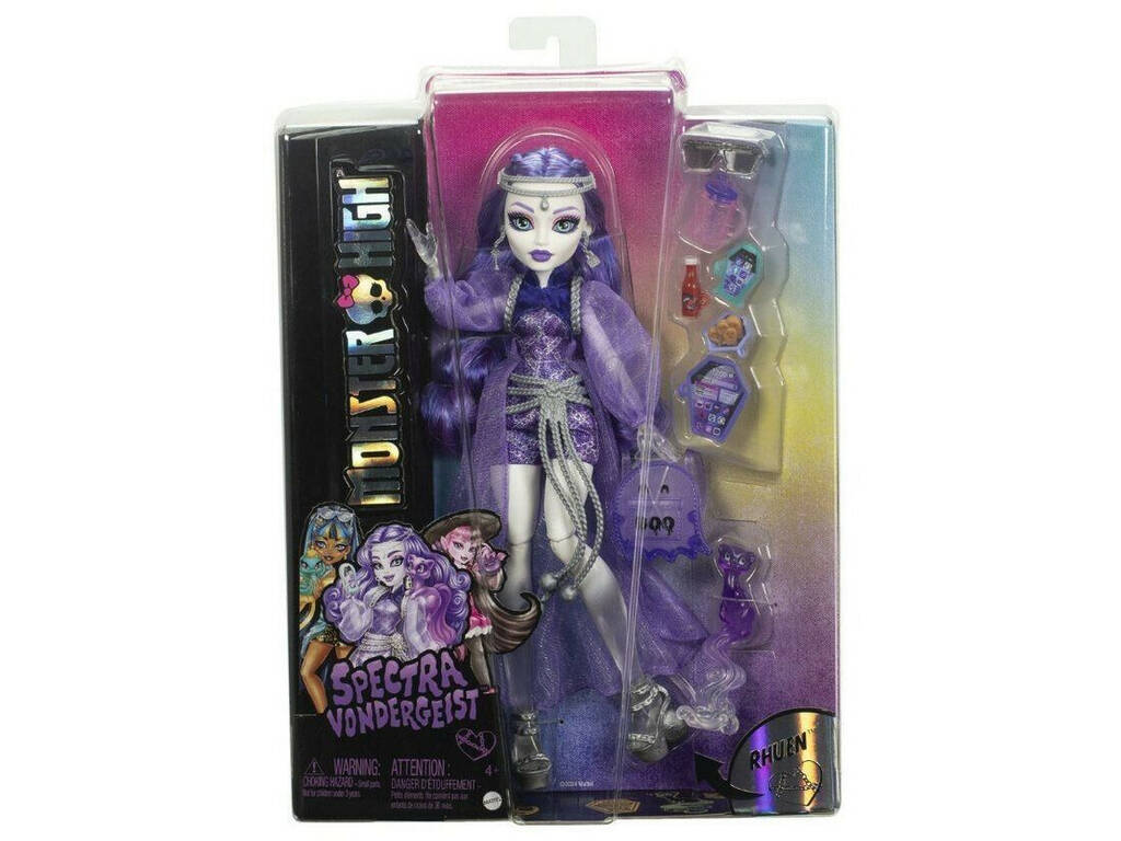 Monster High Bambola Spectra Vondergeist con Rhuen Mattel HXH77