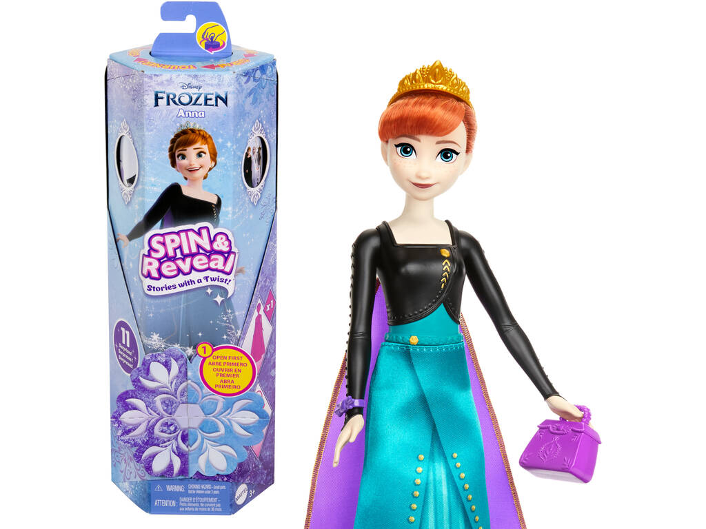 Frozen Boneca Anna Spin And Reveal Mattel HXD27