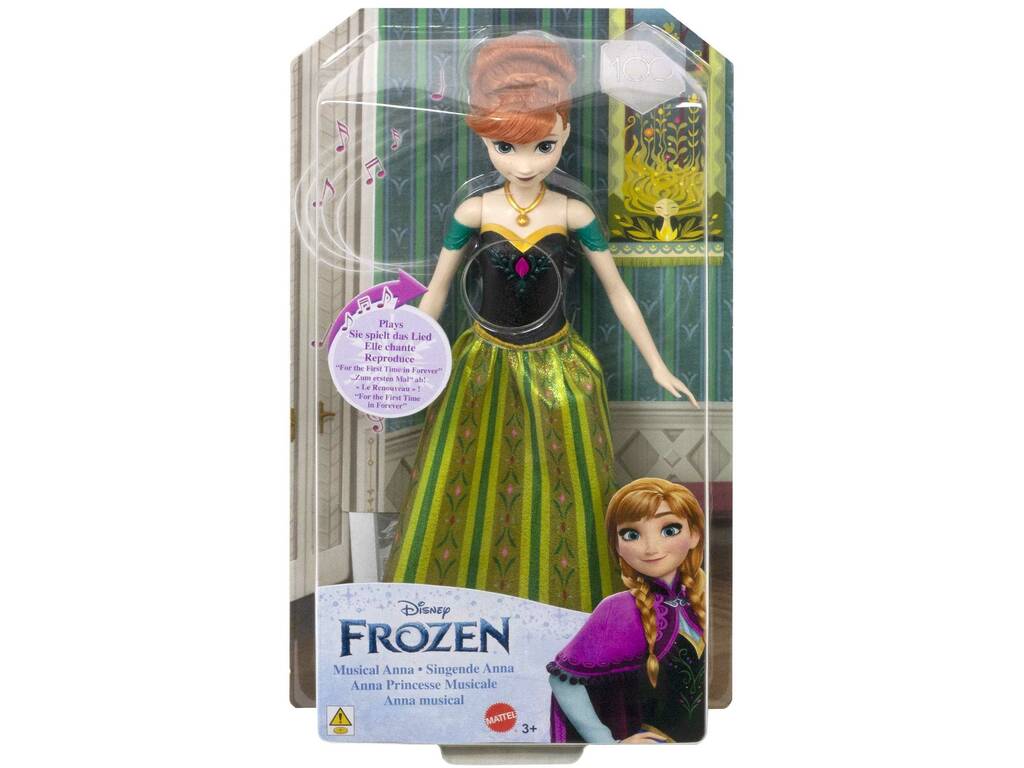 Poupée musicale Frozen Anna en portugais de Mattel HMG47