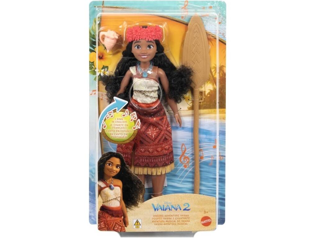 Vaiana 2 Muñeca Aventura Musical de Vaiana Mattel JBT62