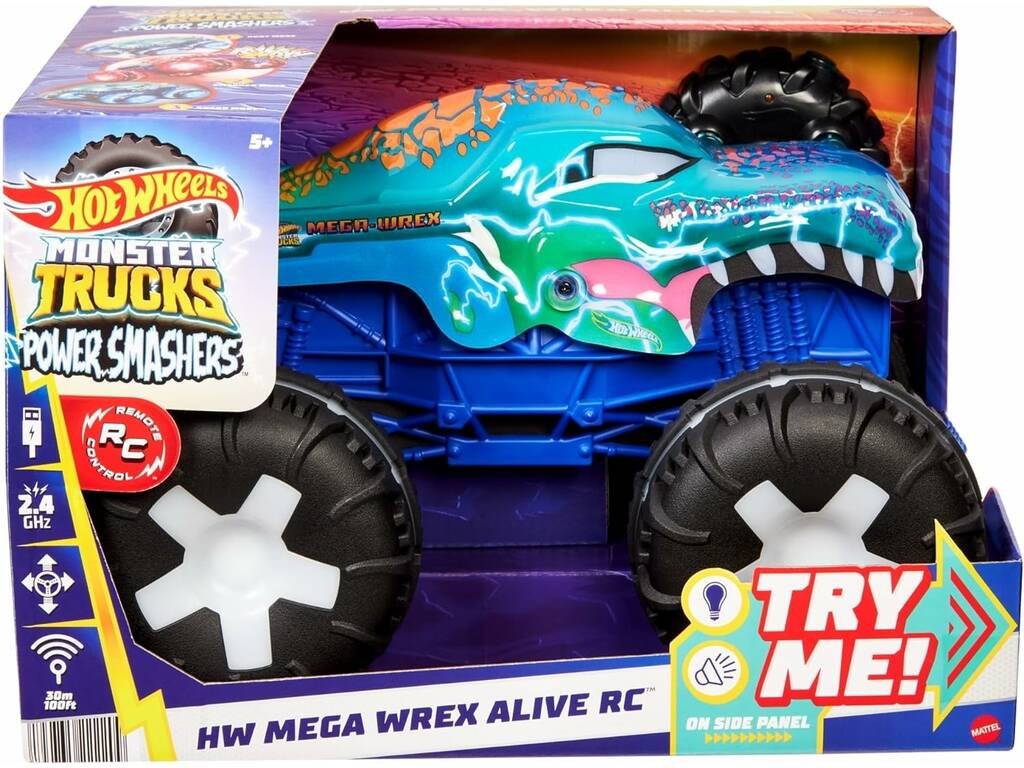 Hot Wheels Monster Trucks Radio Control Mega Wrex Alive Mattel JBD90