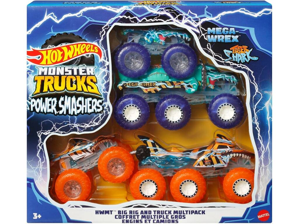 Hot Wheels Monster Trucks Multipack Camiones y Big Rings