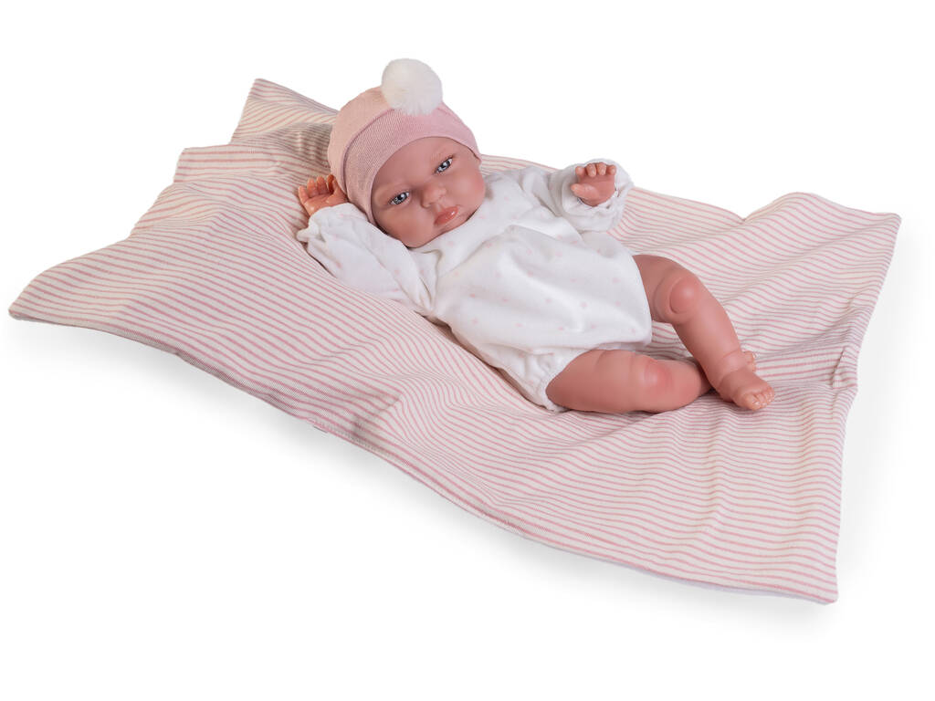 My Little Reborn Baby Doll Tufi 33 cm avec couverture Antonio Juan 82311