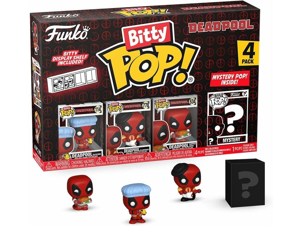 Funko Pop Bitty Deadpool Pack 4 Mini Figuren 84960