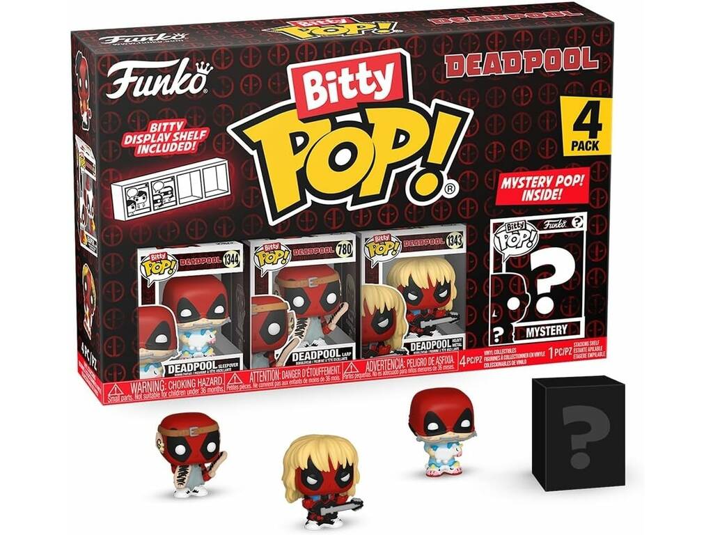 Funko Pop Bitty Deadpool Pack 4 Mini Figure 84962