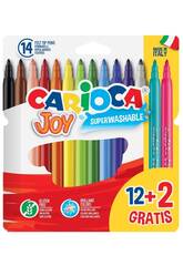 Pack 12 + 2 Rotuladores Joy con Punta de 2,8 mm. Carioca 40533