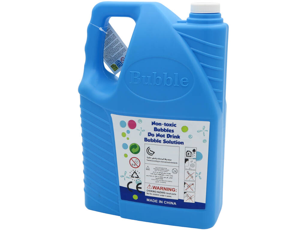 Caraffa blu con liquido per bolle di sapone 4000 ml