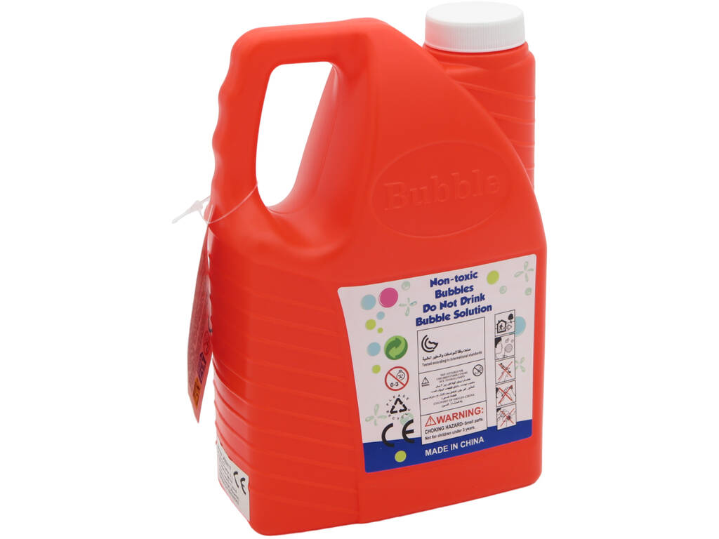 Mini Garrafa Roja de Líquido para Pompas Jabón 1000 ml