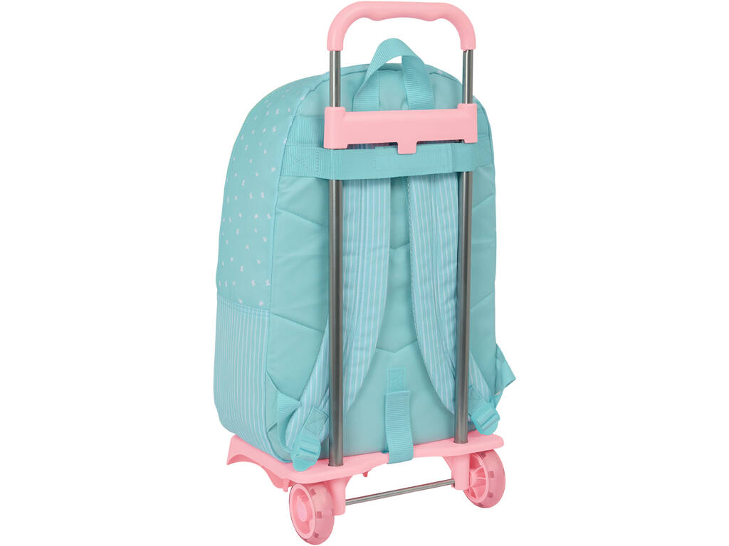 Zaino 876 con Trolley 905 Riciclato Moos Butterflie di Safta 642349160