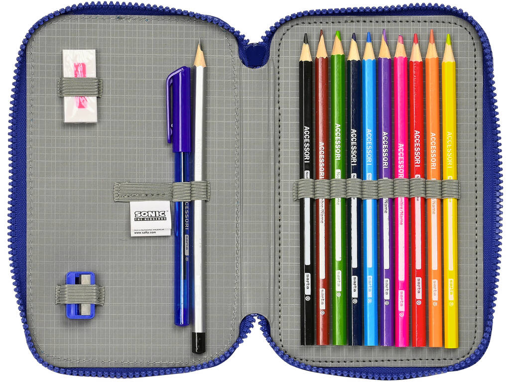 Klein Doppelt Etui 25 Teile Sonic Speed von Safta 412395854