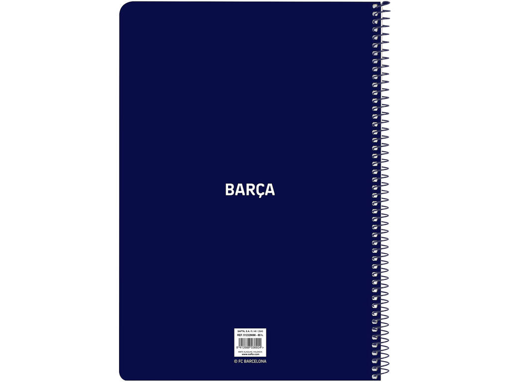 Caderno Folio Capas Duras 80 h. F.C. Barcelona 1° de Safta 512329066