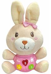 Lapin en peluche 17,5 cm avec lumières et sons par Pelucheto SL88026