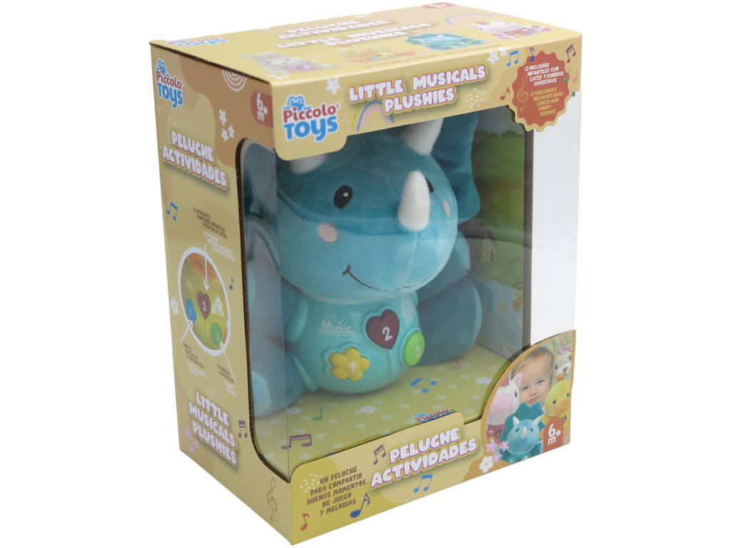 Peluche Dinosauro 17,5 cm con luci e suoni di Pelucheto SL88025