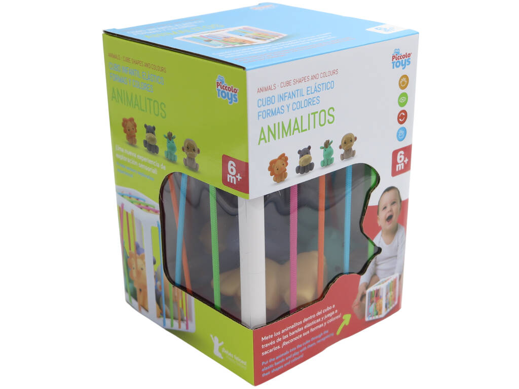 Cubo Infantil Elástico Formas e Cores Animalitos