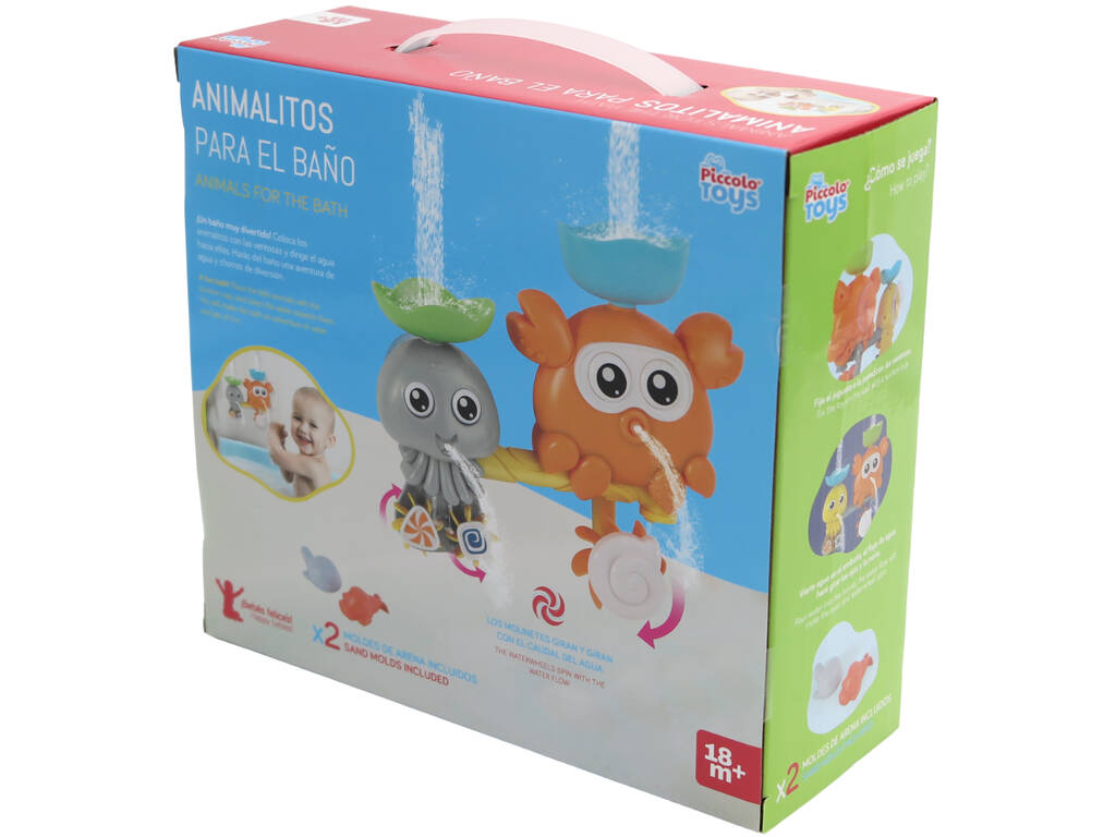 Animali da bagno polpo grigio con stampi