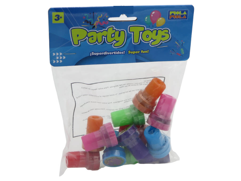 Lot de 12 tampons dinosaures Party Toys