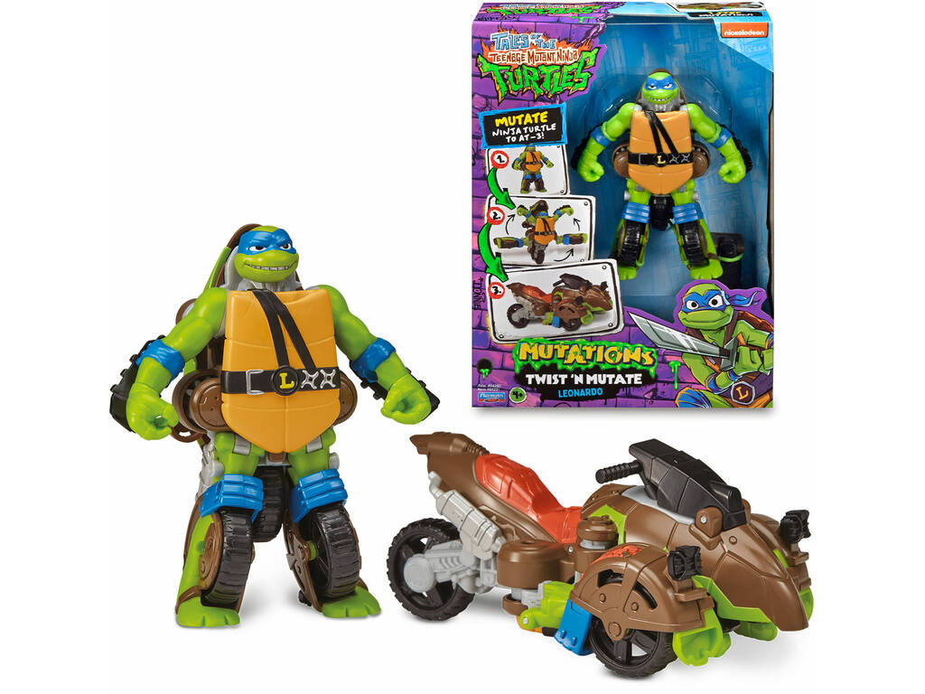 Tortugas Ninja Mutations Figura Transformable en Vehículo Famosa TU845000