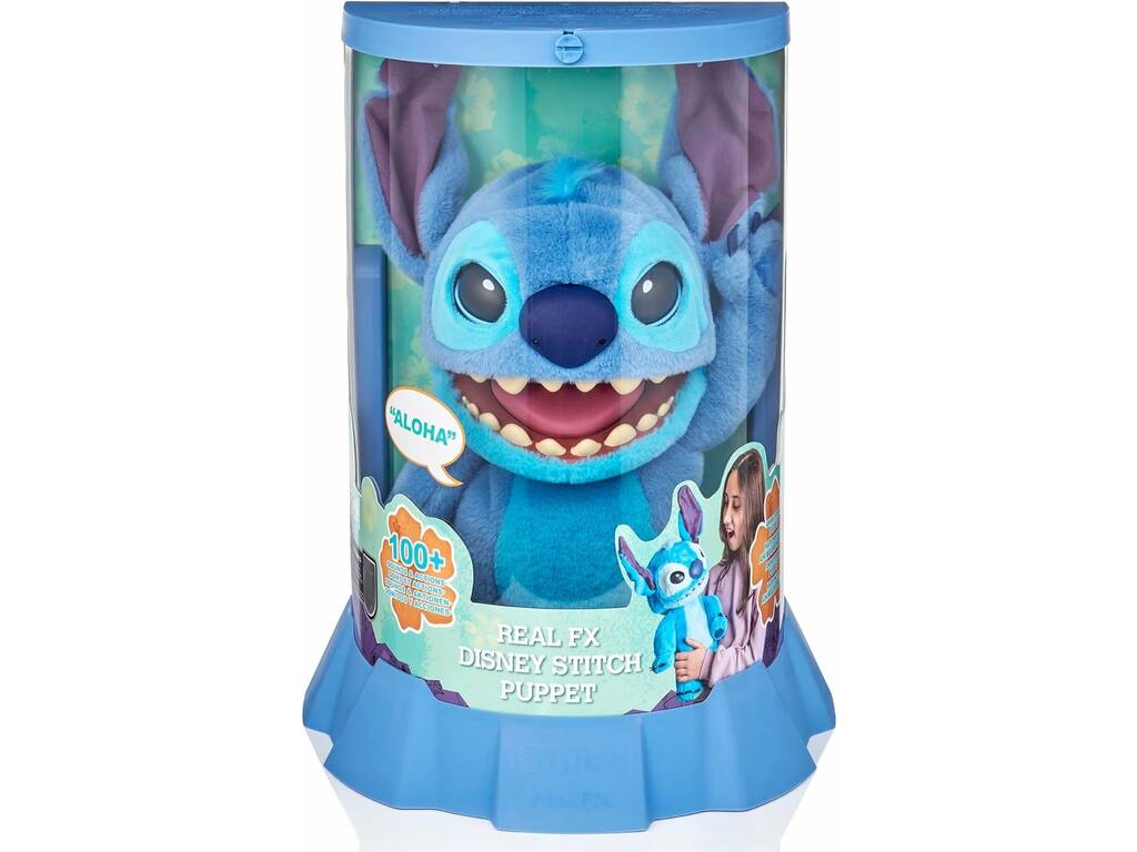 Stitch Animatronische Puppe Real FX mit Realistischen Geräuschen und Bewegungen von Famosa TTC29000