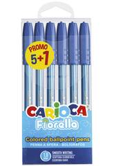 Lot de 10 stylos  bille Fiorella bleu avec plume de 1,0 mm 43366