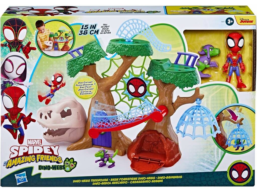 Spidey And His Amazing Friends Dino-Webs Árbol Arácnido Hasbro F9477