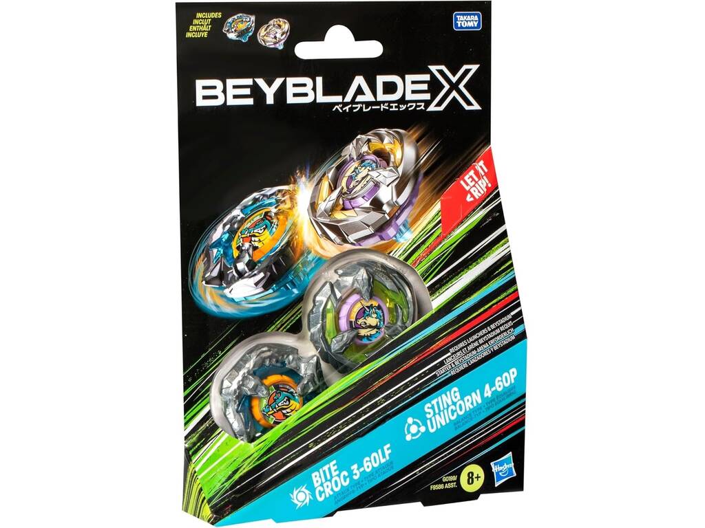 Beyblade X Pack 2 Lapins Tournants Sans Lanceur